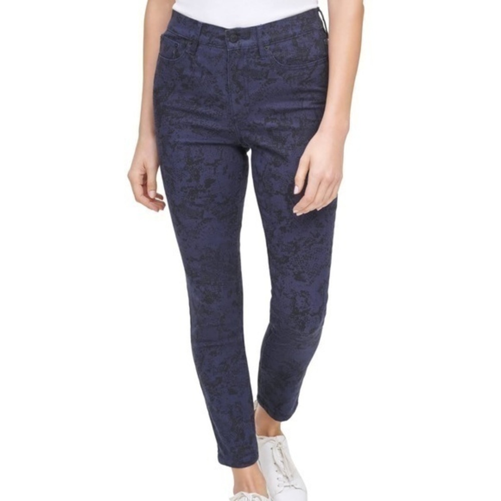 Calvin Klein High Rise Skinny Navy Python Print Ankle Jeans Sz.31 NWT!